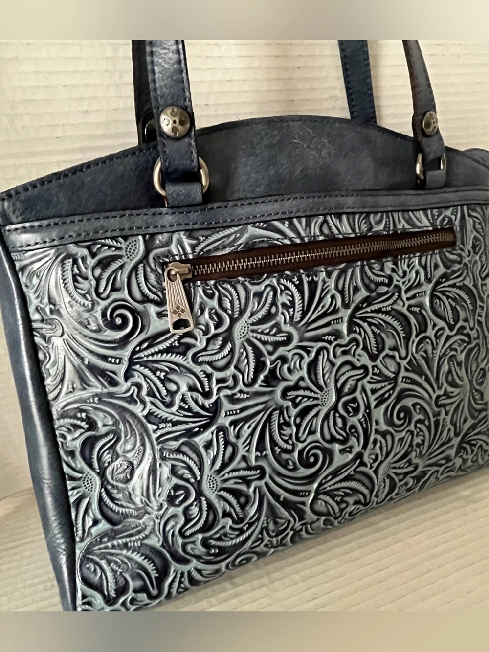 Patricia Nash tooled leather tote bag